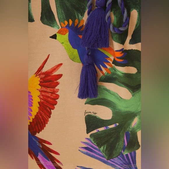 FARM RIO Sand Macaw Jungle Organic Cotton T-Shirt Dress - Picture 4 of 9